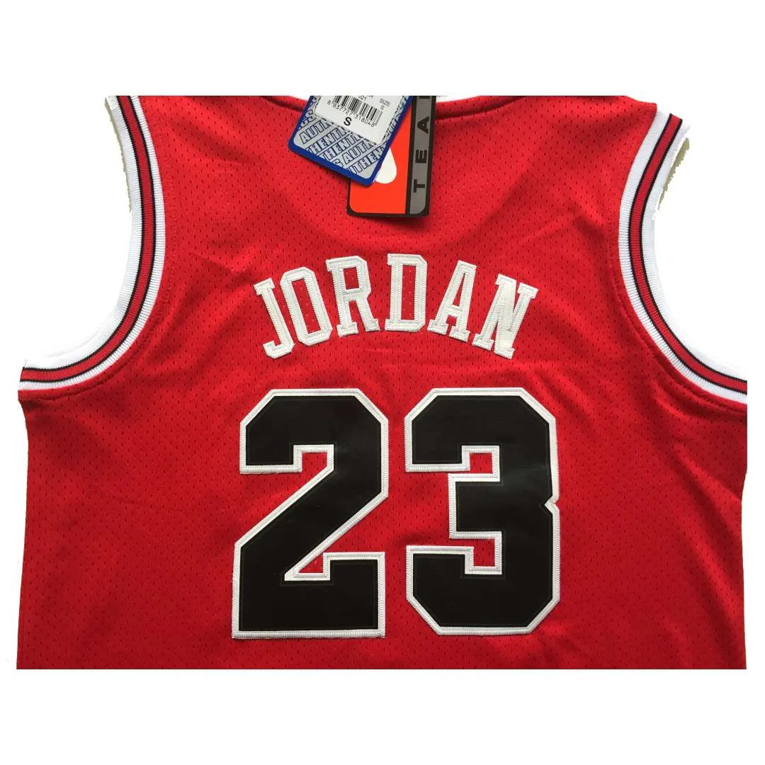 Nike NBA Chicago Bulls Jordan No. 23 Embroidered Print Red Color Children's Jersey - Image 4