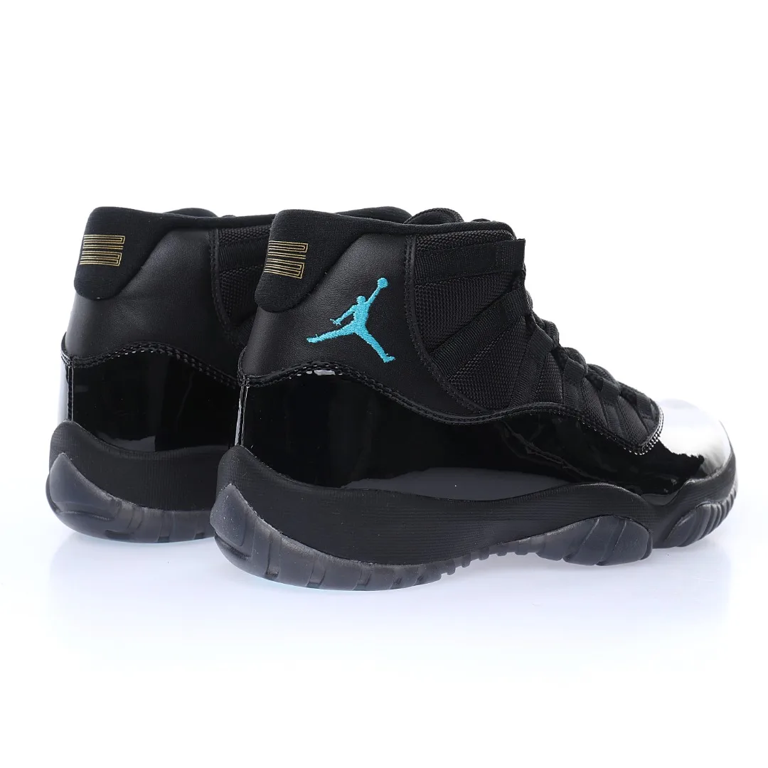 Air Jordan Retro 11 High Top 'Gamma Blue' Full Black Color Sports Basketball Shoes - Image 3