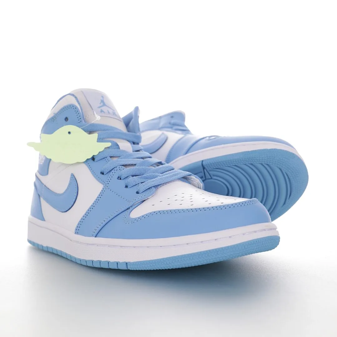 Nike Air Jordan 1 Mid SE "UNC" North Carolina Blue and White - Image 6