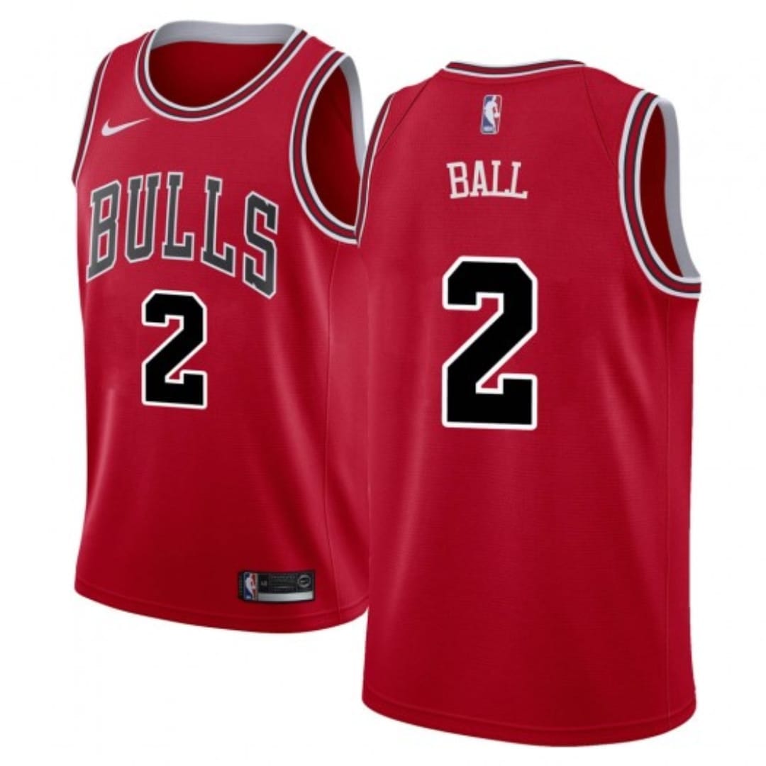 Nike NBA Bulls 2022 Ball No'2 Hot-Pressed 75th Anniversary Edition Red Color