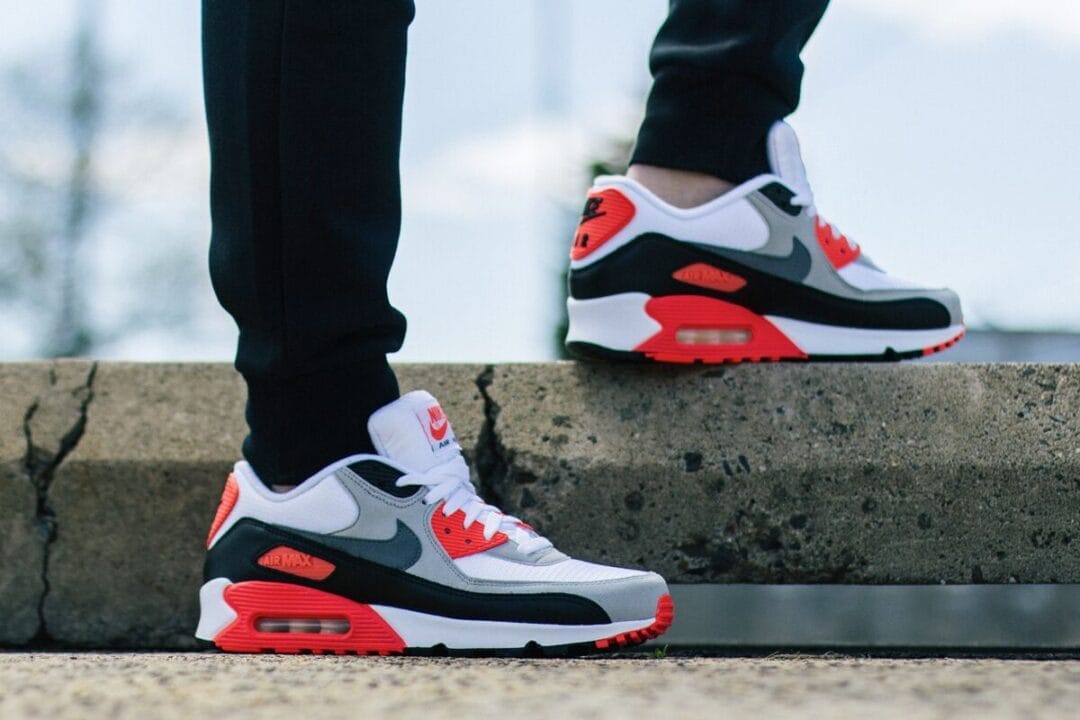 Nike Air Max 90 OG Infrared White/Black/Orange Retro Air Cushion - Image 6