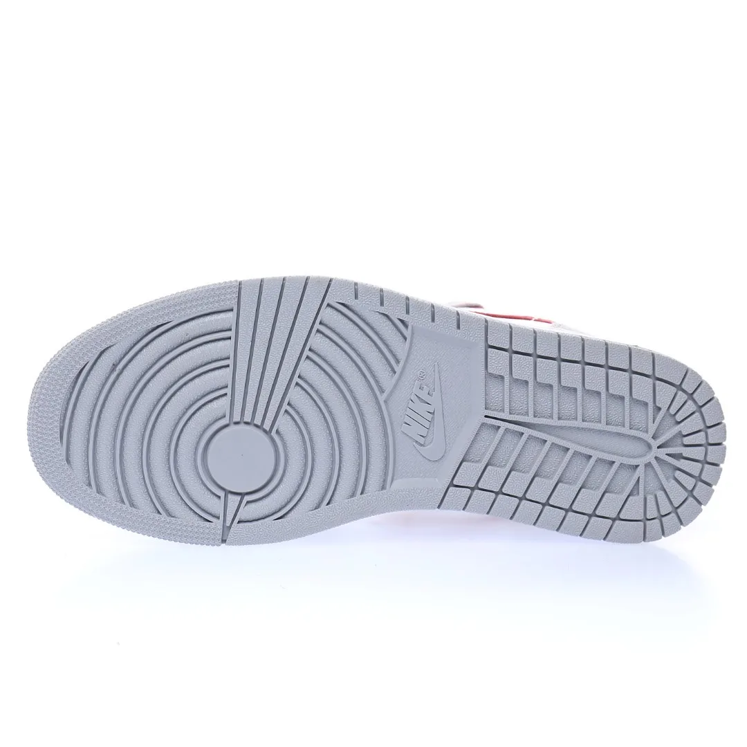 Nike?air Jordan 1 Low "Light Smoke Grey Gym Red" - Image 3