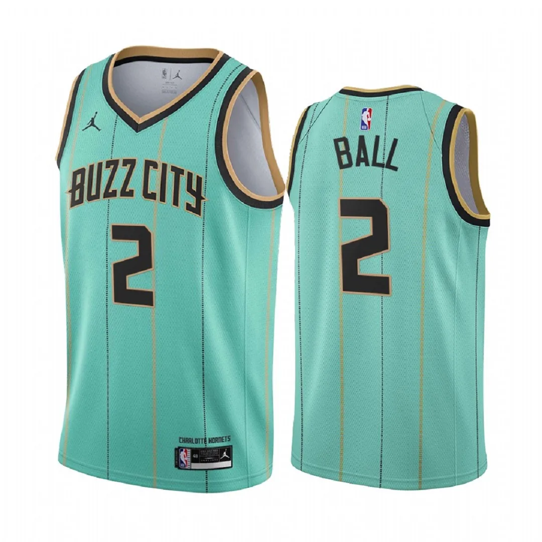 NBA Charlotte Hornets Lamelo Ball?No'2?Buzz City Green Apple Jersey