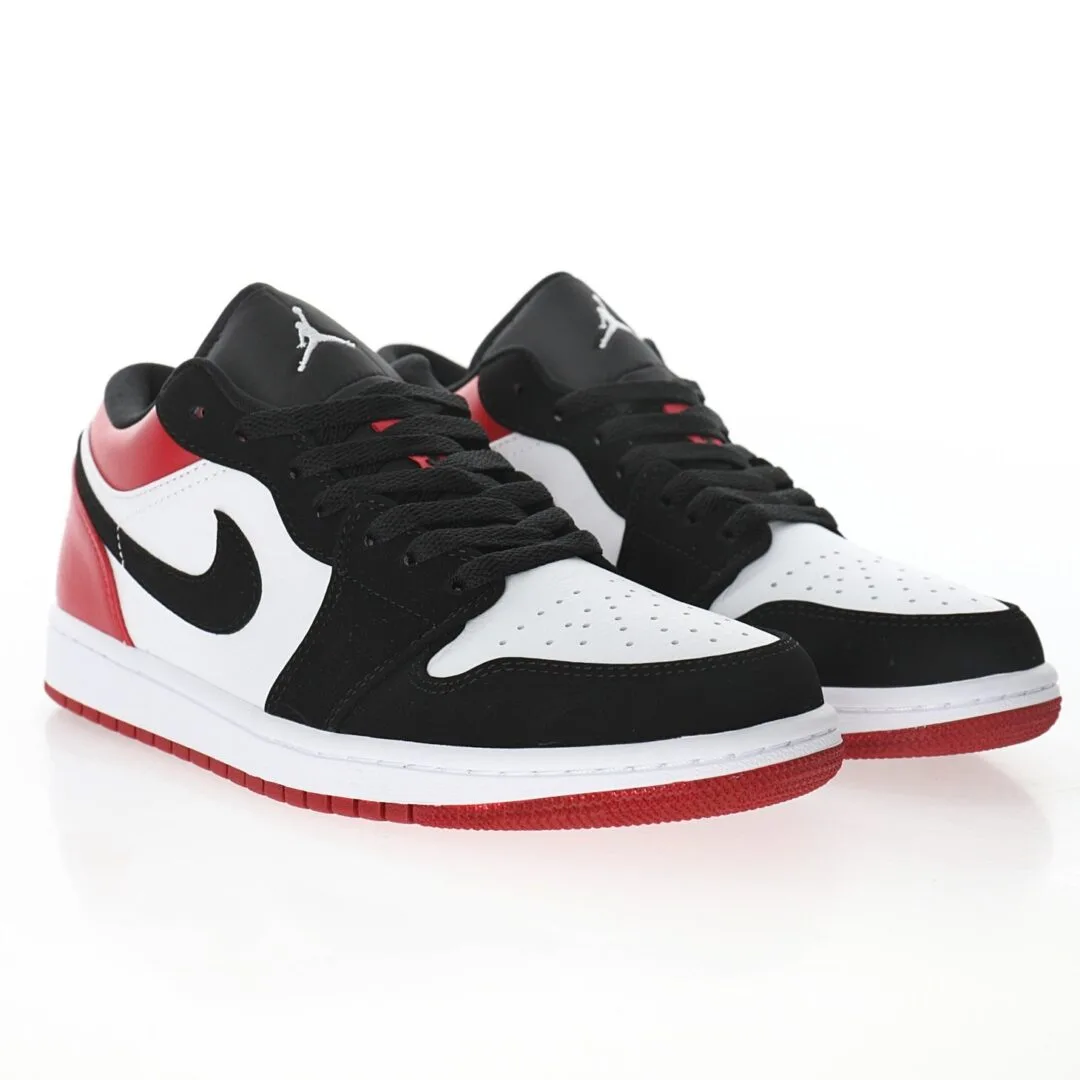 Nike Air Jordan 1 Retro Low Unisex Shoes Red / White / Black - Image 2
