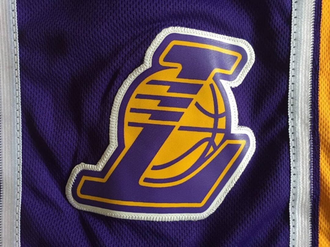 Adidas Nba Lakers Yellow Basketball Pants Embroidery Print - Image 3