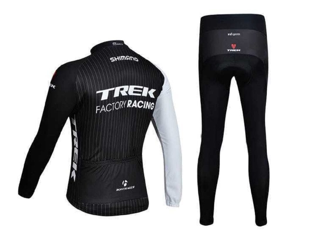 Trek Long Sleeve Black Cycling Jersey And Bib Pants Set - Image 2
