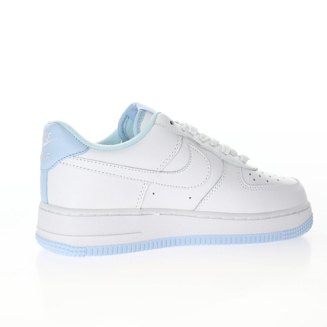 Nike Air Force 1 '07 GS 'White Hydrogen Blue' Low-Top Casual Sneakers - Image 7