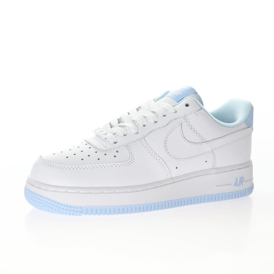 Nike Air Force 1 '07 GS 'White Hydrogen Blue' Low-Top Casual Sneakers - Image 2
