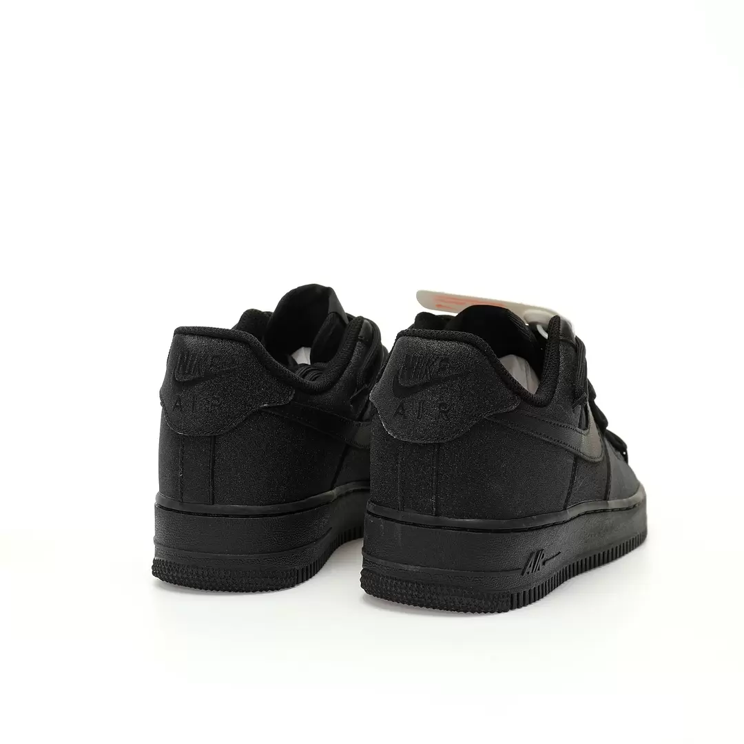 Nike Air Force 1'07 Low "BLACK SWAN" No. 1 low-gang classic wild leisure sneakers "All Black Swan Full Sky Star Tie" zh0316-030 - Image 7