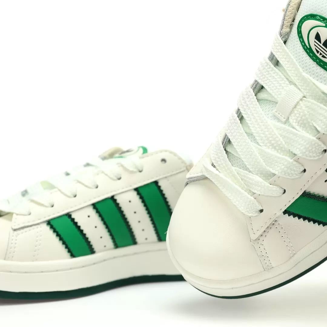 Adidas Originals Campus 00s Leather Rice White Green Blue Fat - Image 8