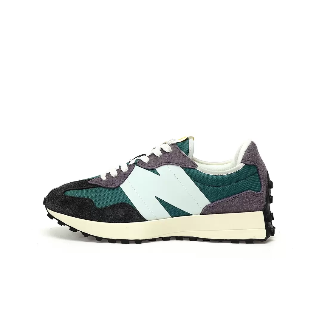 New Balance Ms327  color-blocked lake green, dark black, purple yellow MS327HA