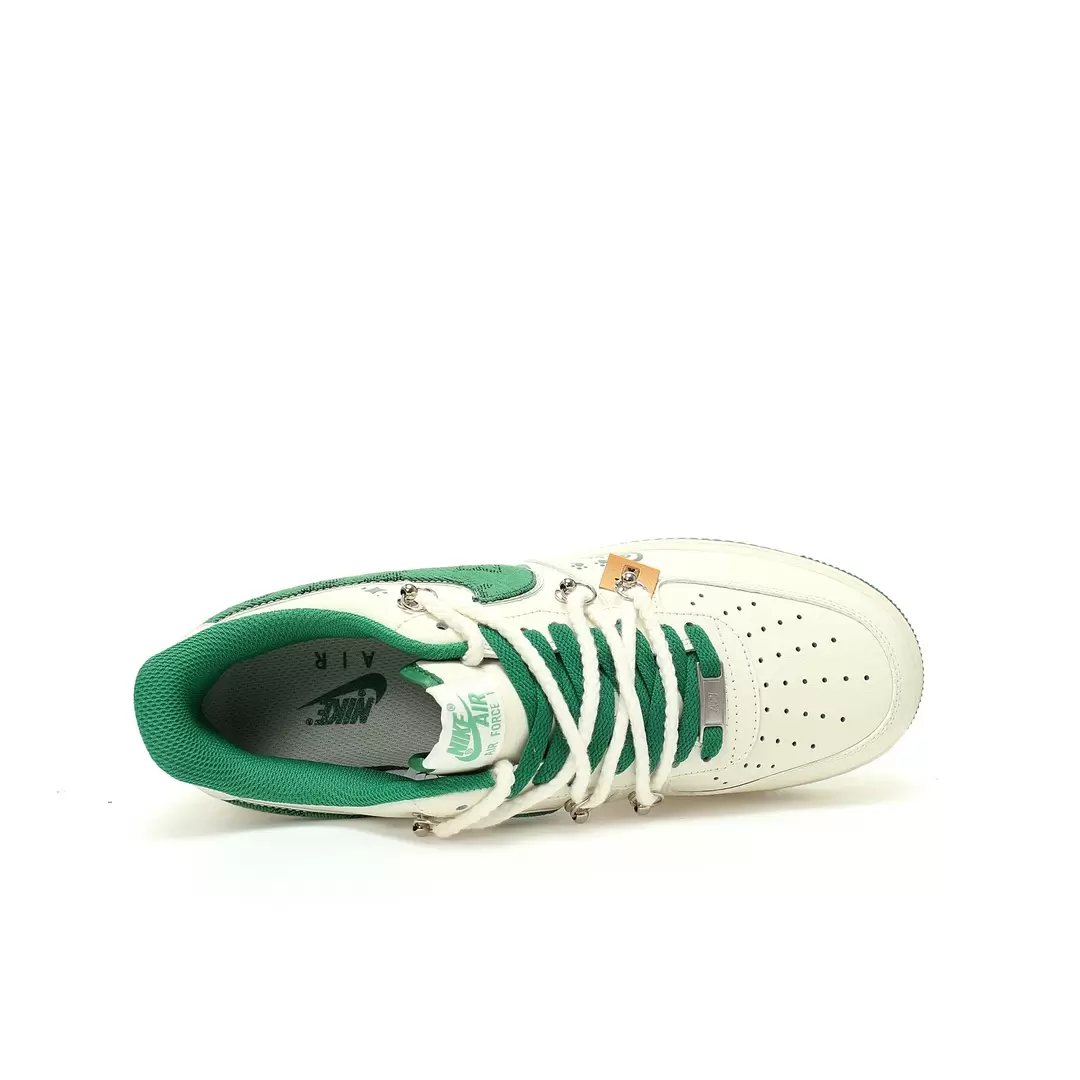 Louis Vuitton X Nike Air Force 1 07 Lv8 Low Beige Green Lv Monogram - Image 4