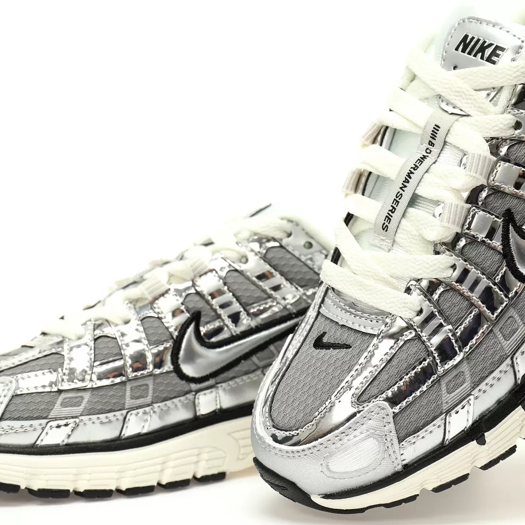 Nike P 6000 Metallic Silver Metal Liquid Silver Black - Image 8