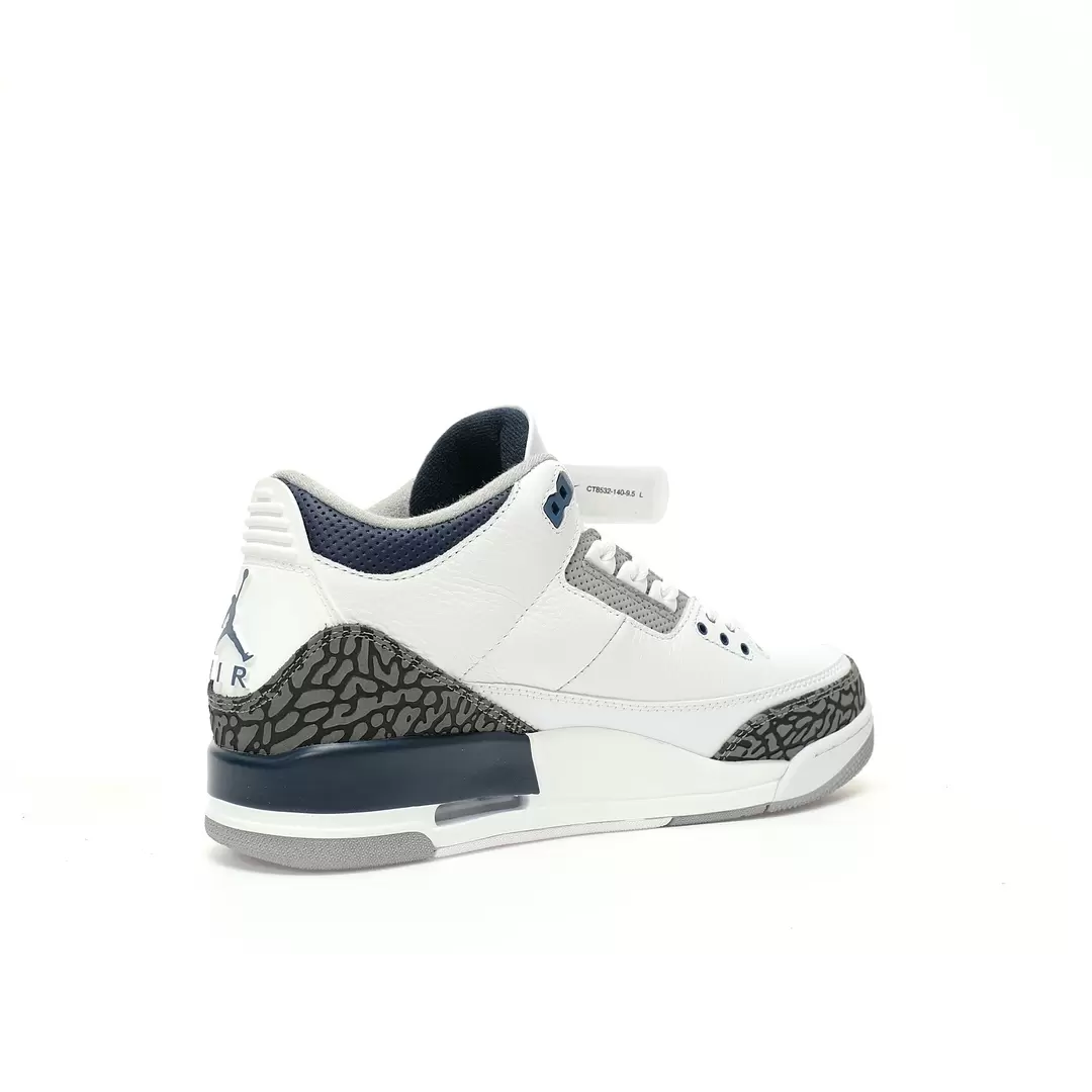 Nike Air Jordan 3 Retro Pe White Midnight Navy Blue Blast - Image 3