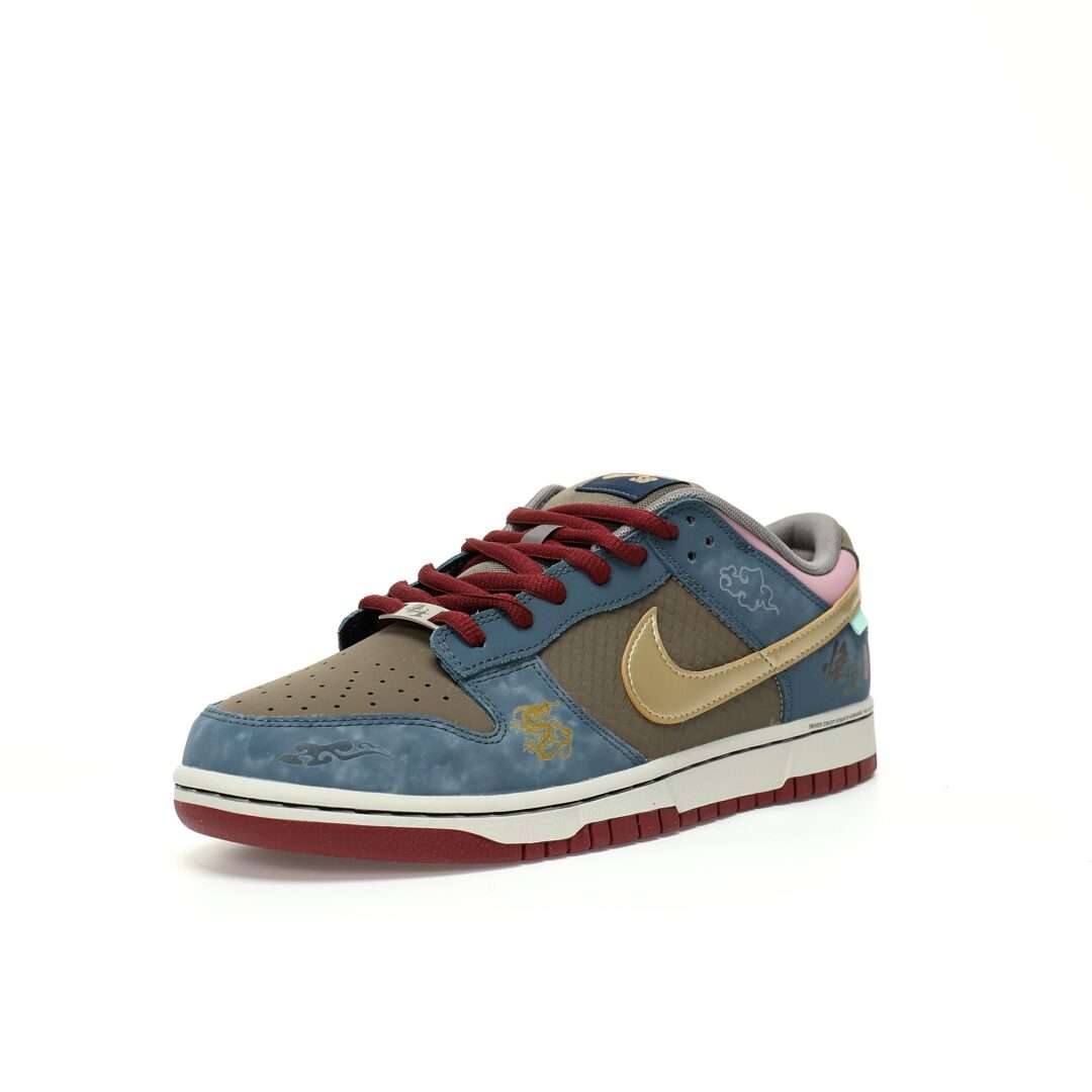 Nike SB Dunk Low Black Myth Wu Kong Tibetan Blue Gray Wine Red Gold And Black Goku - Image 2