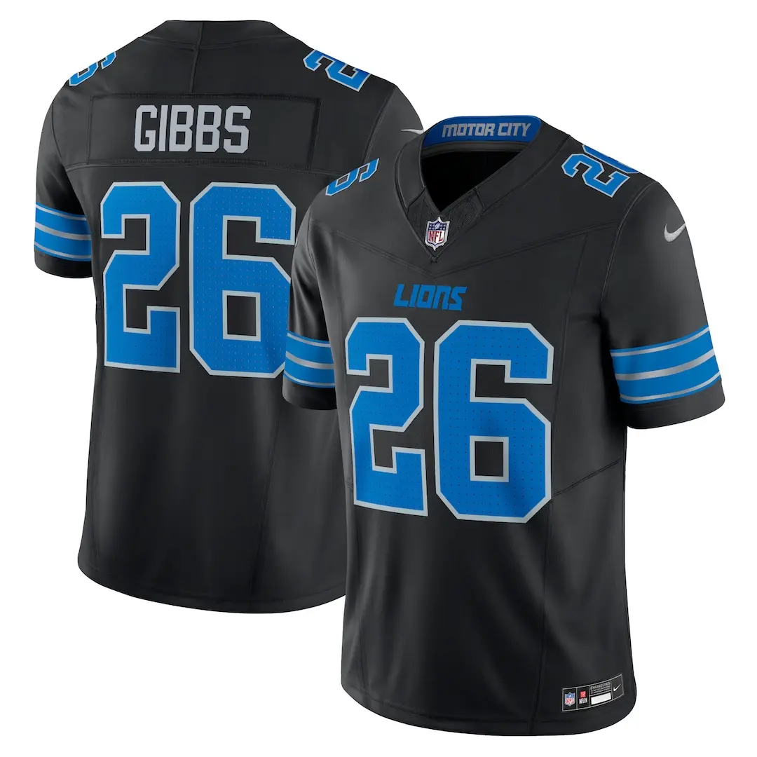NFL Men's Detroit Lions Jahmyr Gibbs Nike Black 2nd Alternate Vapor F.U.S.E. Limited Jersey