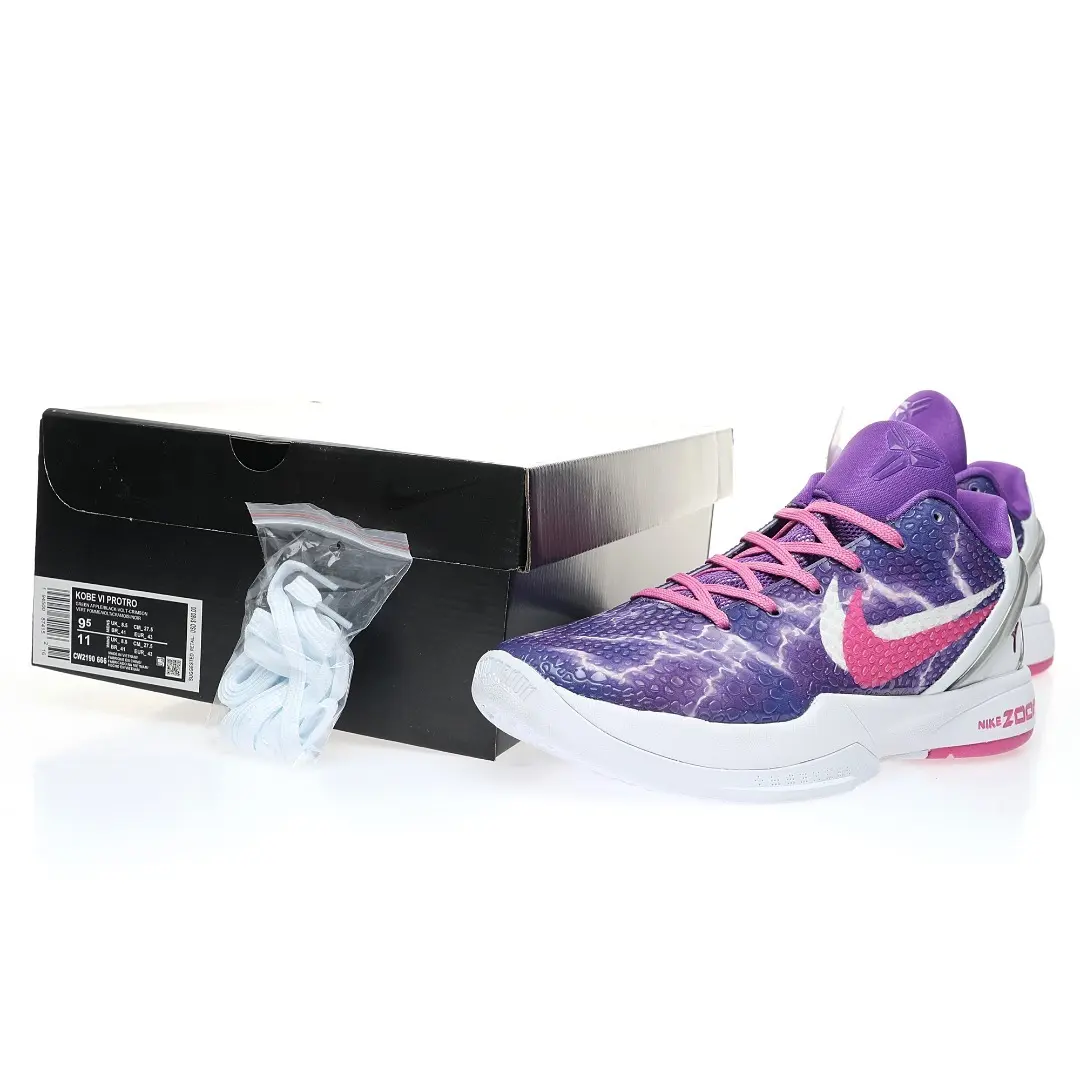 Nike Zoom Kobe VI Protro Kay Yow ZK6 Kay Yow Black Del Sol Grinch Pink - Image 9