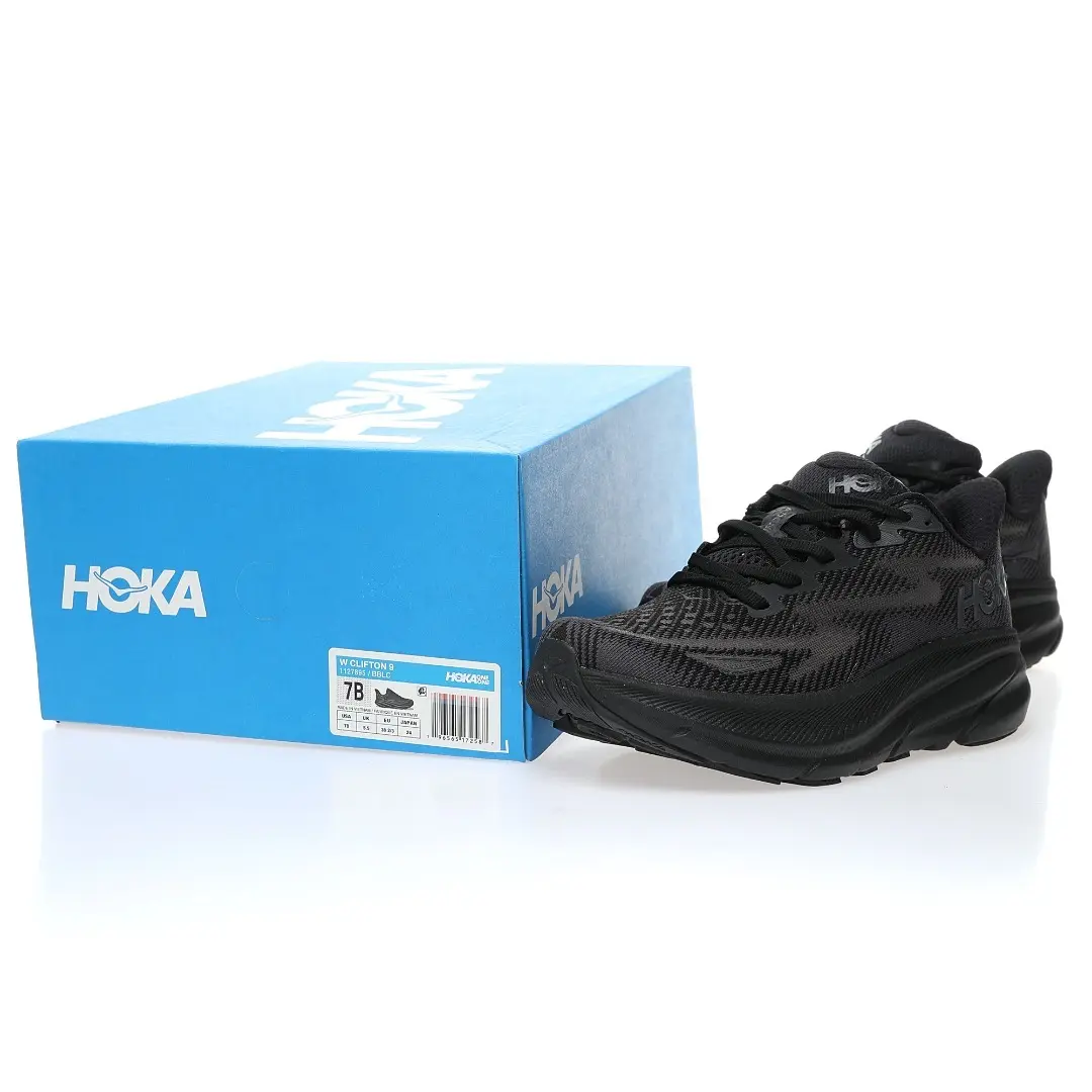 Hoka One One Clifton 9 Mesh Triple Black Samurai - Image 9