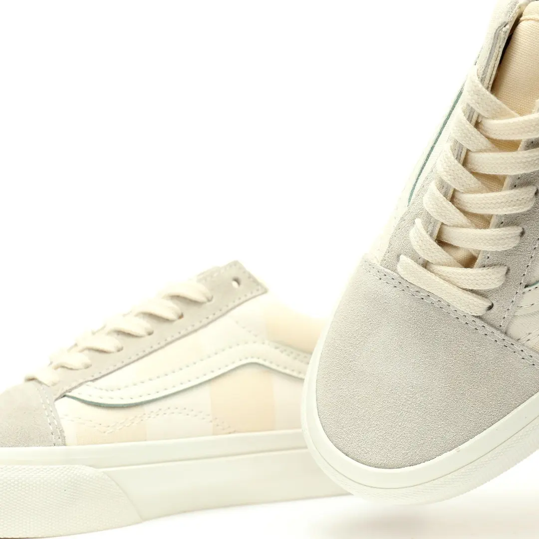 Vans Old Skool Beige Grey Checkerboard Milk White Gray Large Checkerboard - Image 8