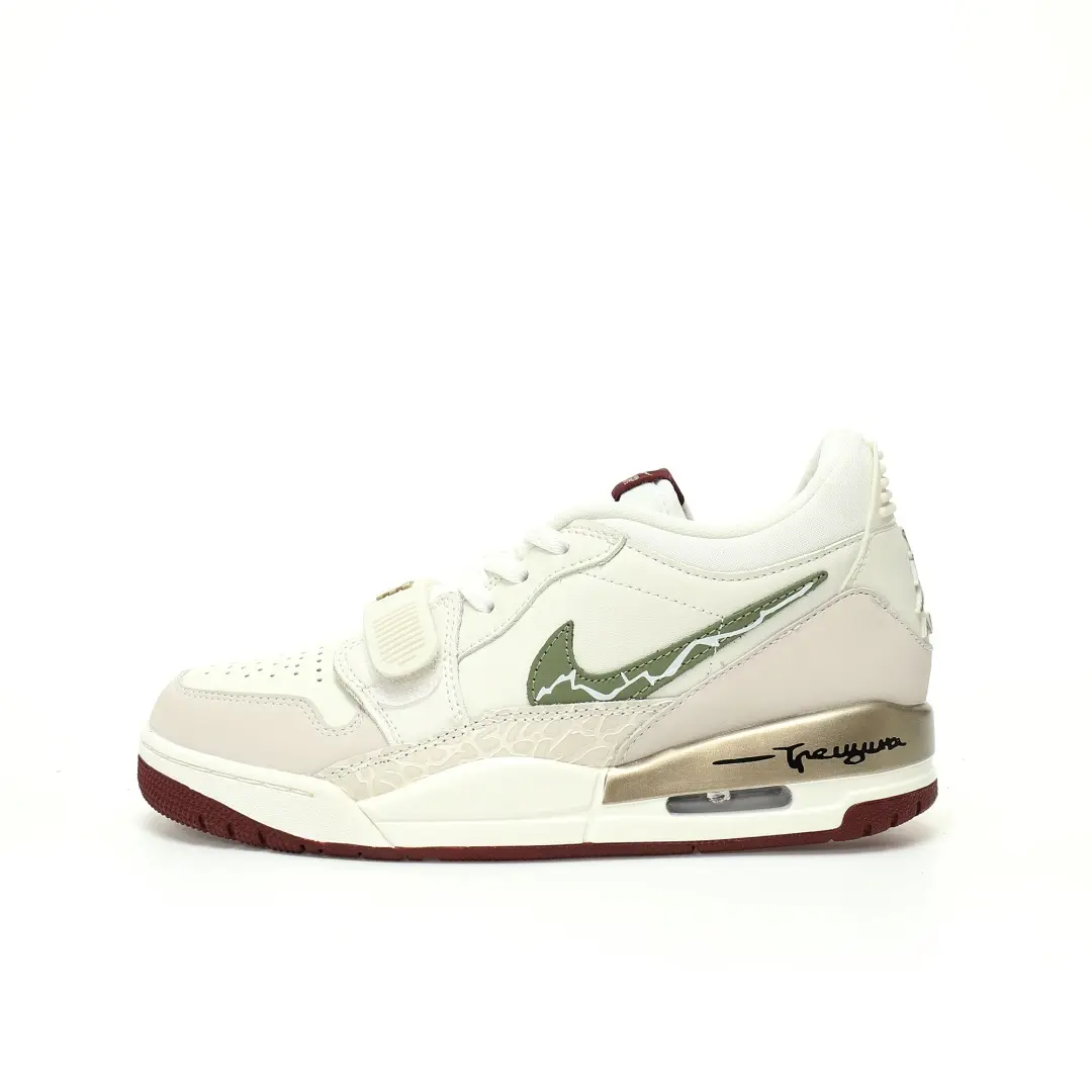 Nike Air Jordan Legacy 312 Low Year Of The Dragon White And Green Gold Broken Hook