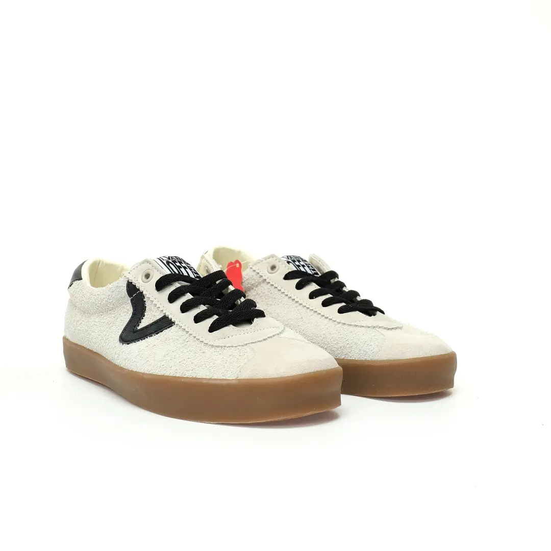Vans Sport Low Grey Gum Light Gray Black Small Wave Logo Raw Rubber Sole - Image 6