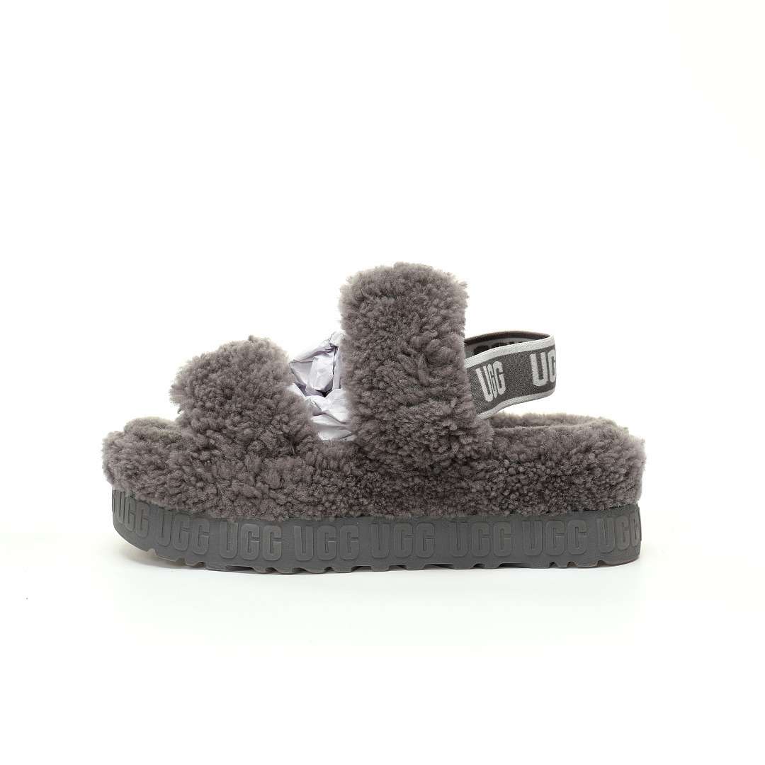 UGG W OH Fluffita Dark Gray Fluffy Fluffy