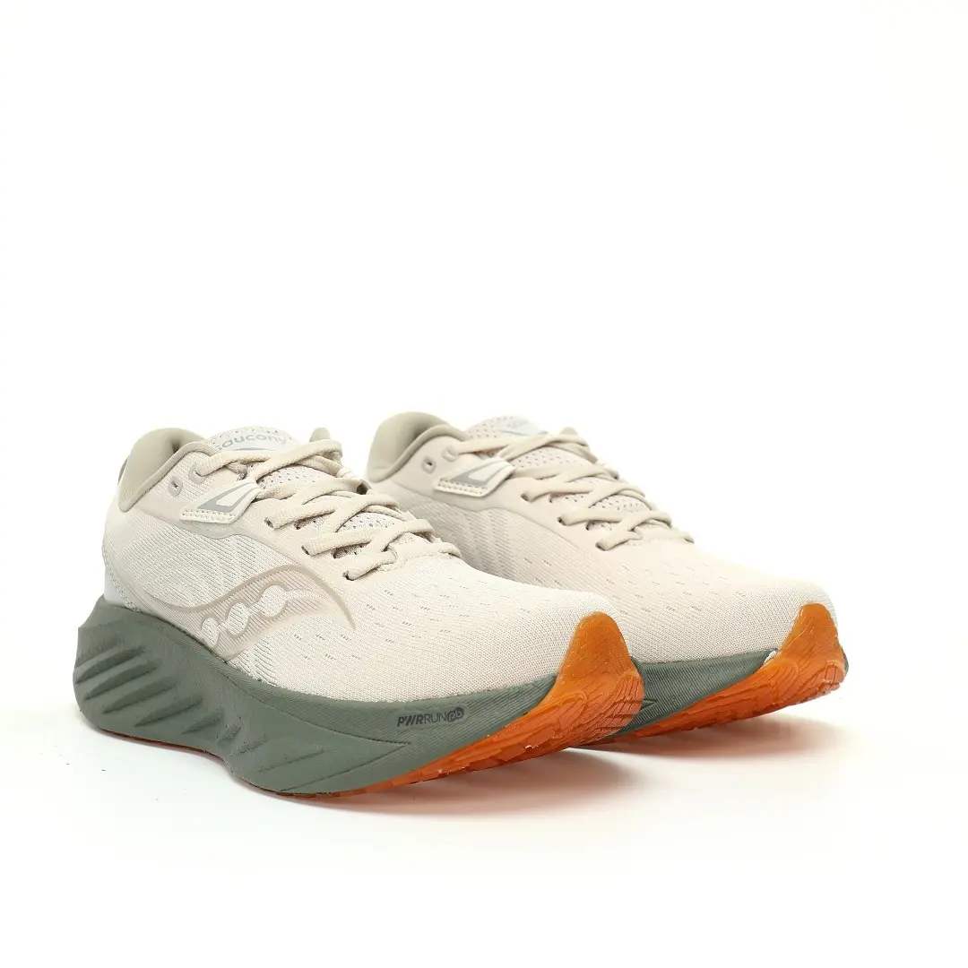 Saucony Triumph 22 Knitted Khaki Gray Emerald Green - Image 6