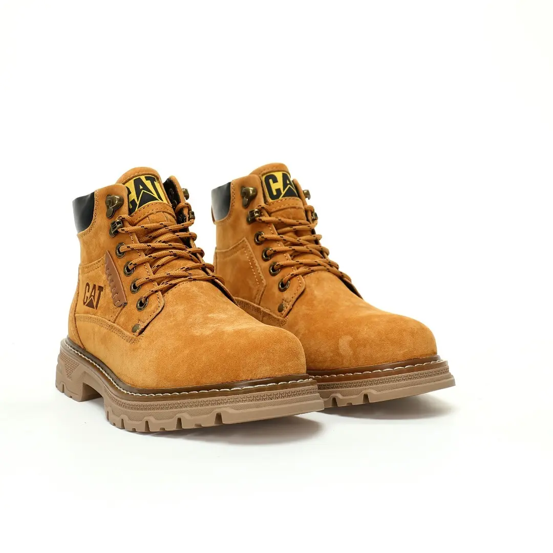 Caterpillar Boots Suede Wheat Yellow Brown Black - Image 6