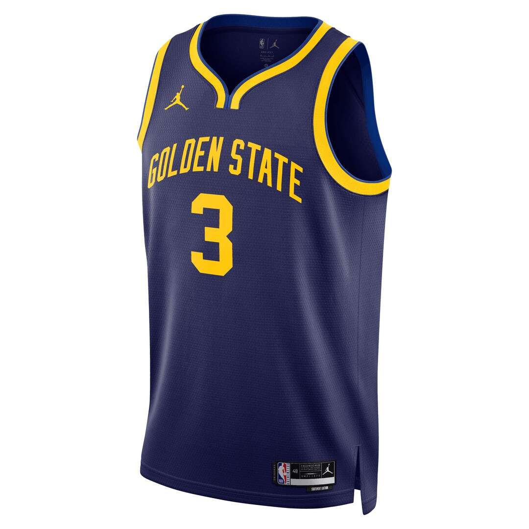 NBA Unisex Golden State Warriors Jordan Poole Jordan Brand Navy Swingman Jersey - Statement Edition - Image 2