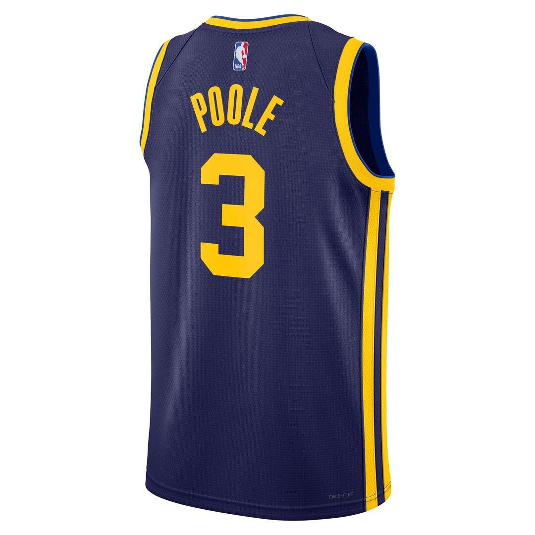 NBA Unisex Golden State Warriors Jordan Poole Jordan Brand Navy Swingman Jersey - Statement Edition - Image 3