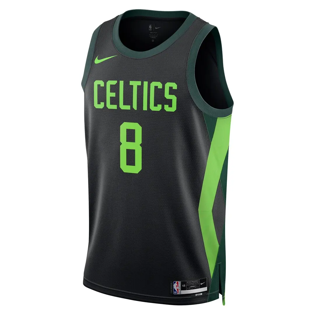 NBA Boston Celtics Nike City Edition Swingman Jersey 2024 - Black - Kristaps Porzingis - Unisex - Image 2
