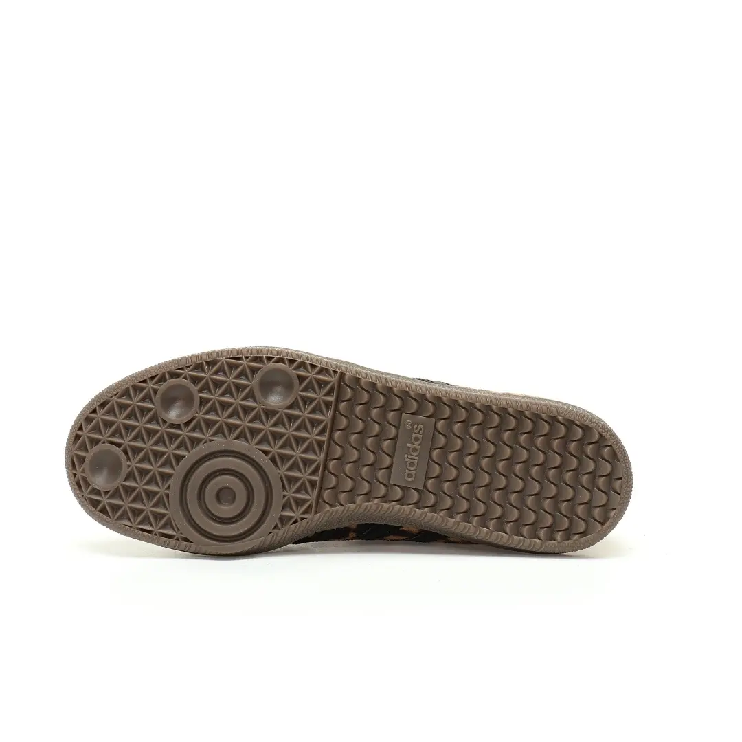 Adidas Originals Samba OG Black Green Leopard Brown Print Caramel Bottom - Image 5