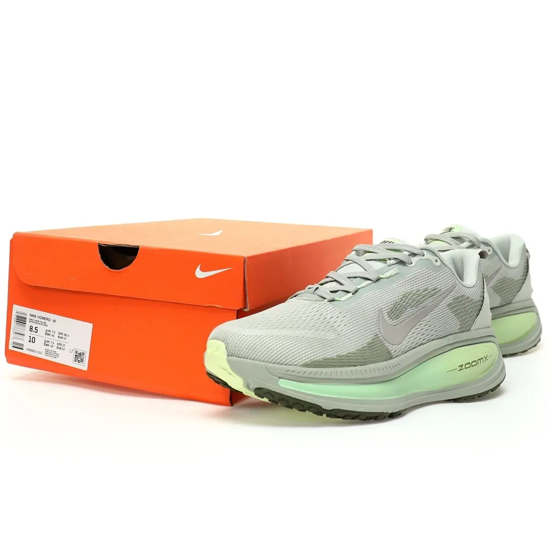 Nike Vomero 18 Zoomx Light Silver Barely Volt Gray Light Green Change - Image 9