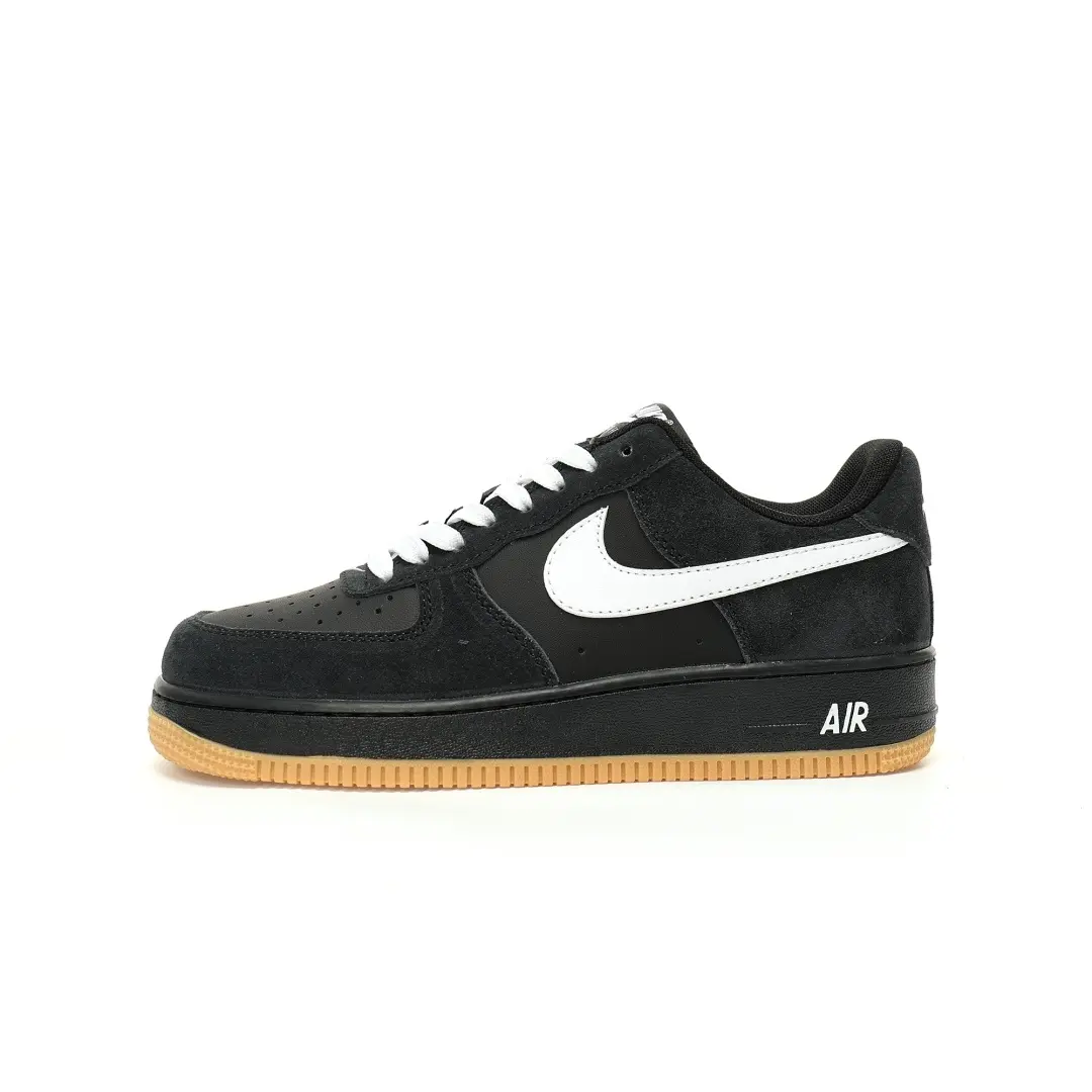 Nike Air Force 1 Sk8 Low Black Gum Light Brown Translucent Black And White Raw Rubber Sole