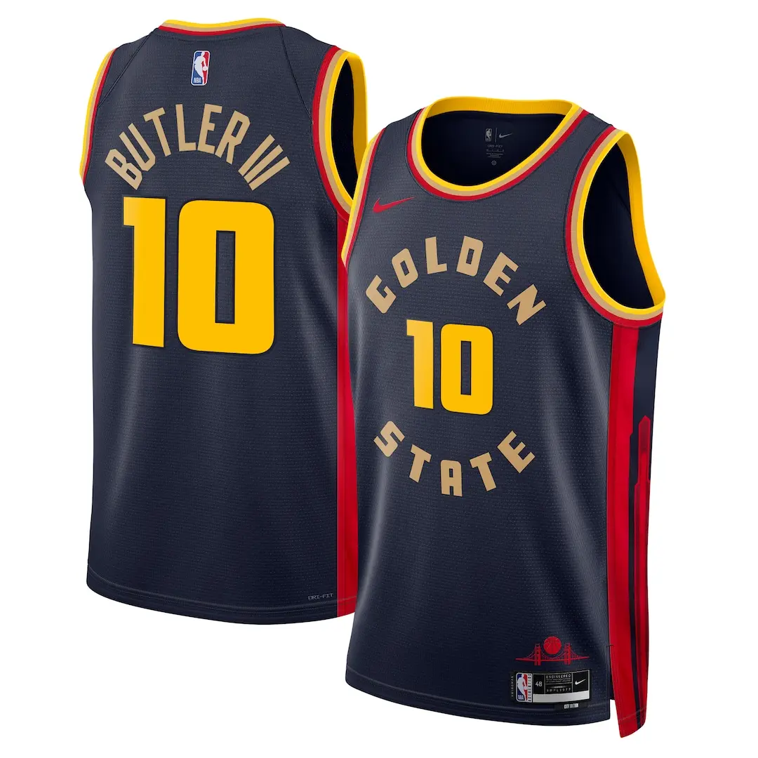 NBA Golden State Warriors Nike City Edition Swingman Jersey 2024 - Navy - Jimmy Butler III - Unisex