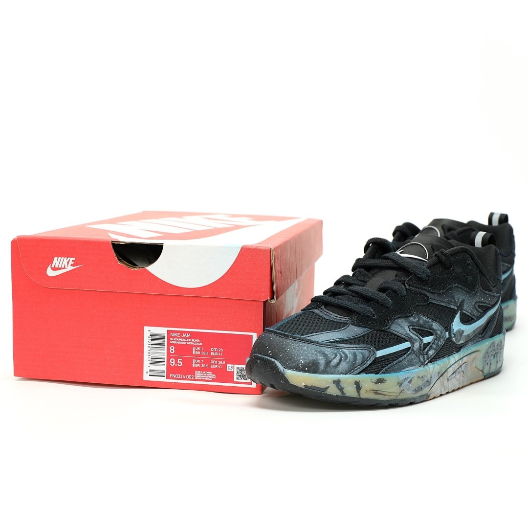 Nike Jam Breakingblack Gum Black Black And Silver Graffiti Small Barb Brown - Image 10