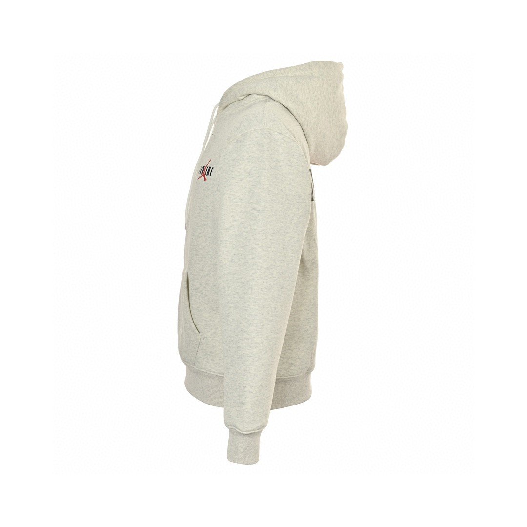 Jordan Fleece Hooded Sweatshirt Supreme Collaboration FW24 Lightgrey Unisex - Image 3