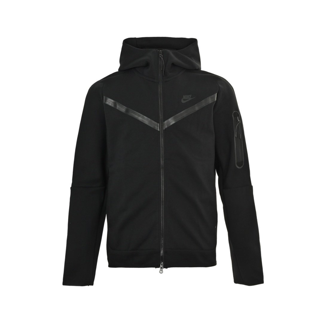 Nike Tech Fleece Rubberized Hooded Jacket Ultimate Comfort & Style Black Unisex