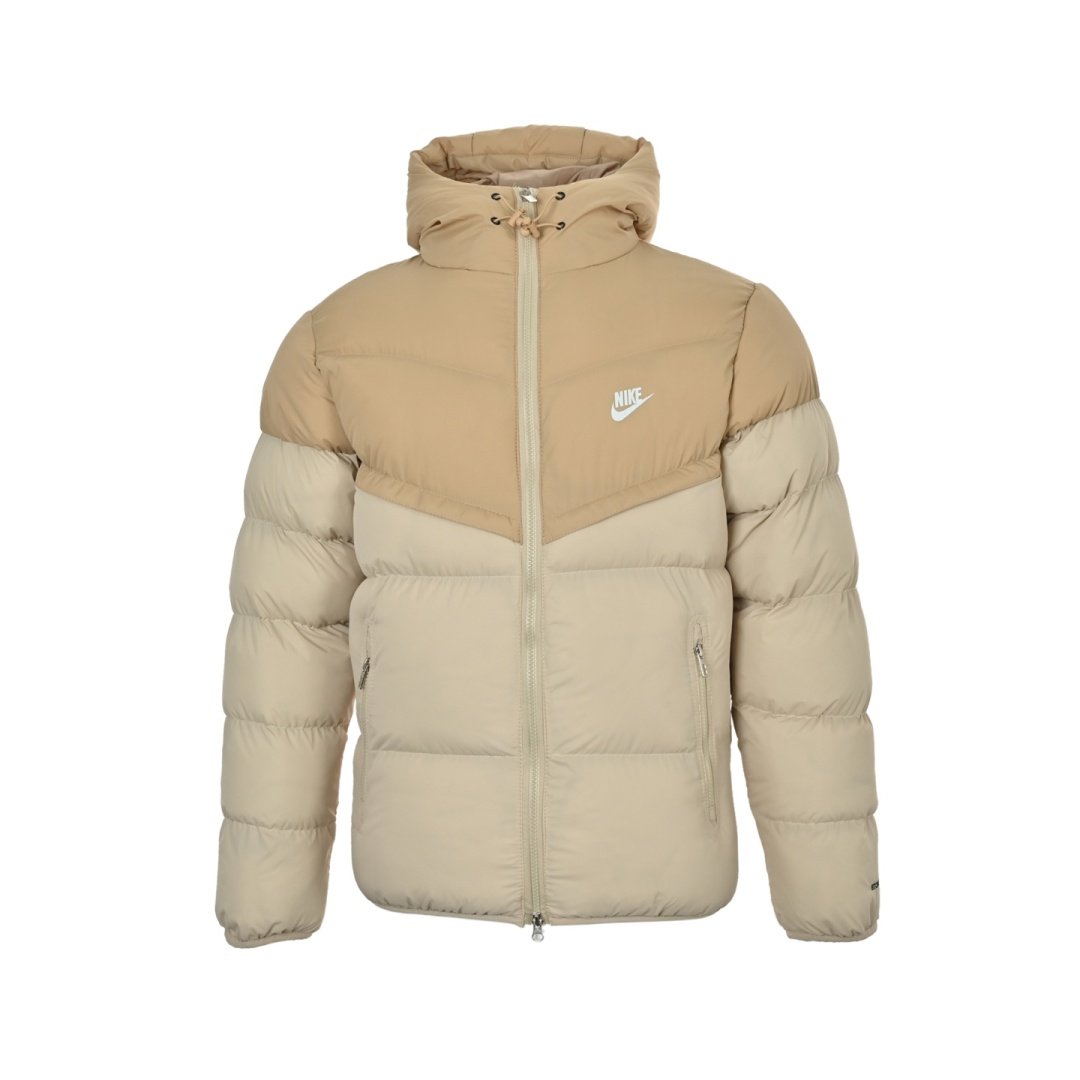 Nike Windrunner Hooded Cotton Jacket Khaki Light Brown Unisex