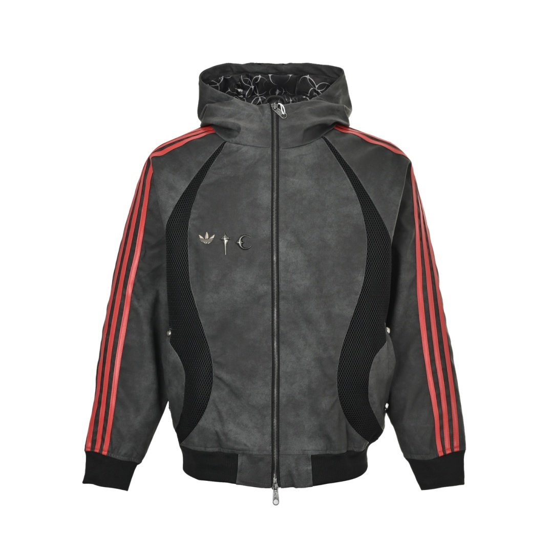 Adidas Sports Hooded Zipper Jacket TG Lthr Jkt Gali Darkslategrey Unisex