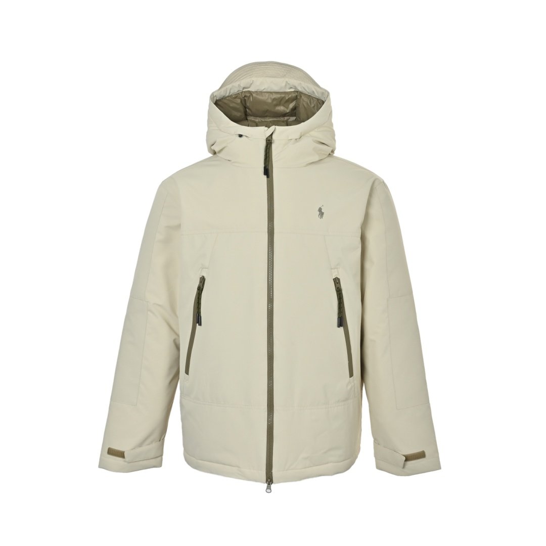 Ralph Lauren Hooded Down Jacket Silver Unisex