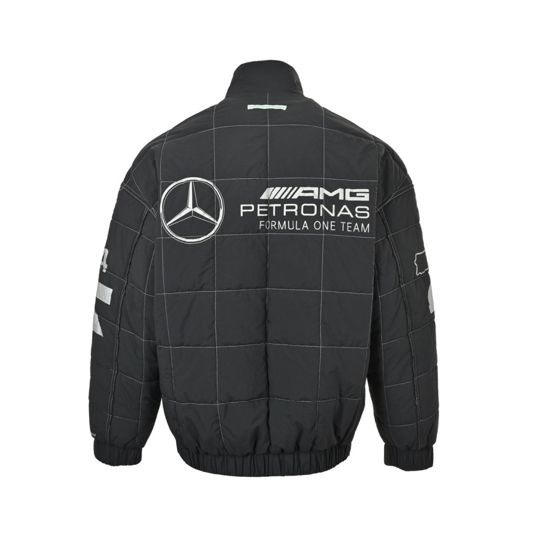 Adidas Mercedes benz CO branded Cotton Jacket Darkslategrey Unisex - Image 3