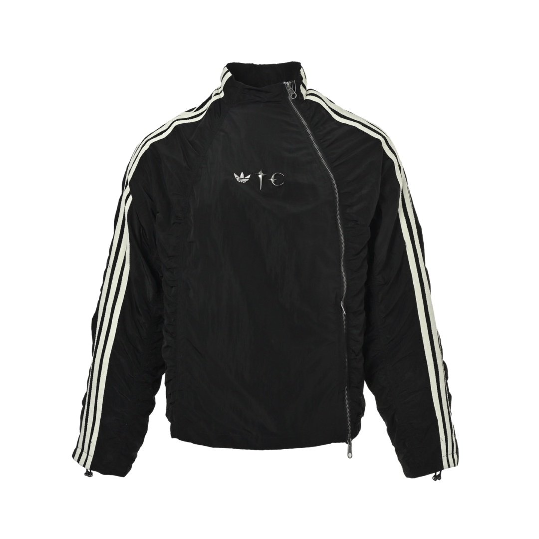 Adidas Three bar Stand UP Collar Jacket Black Unisex