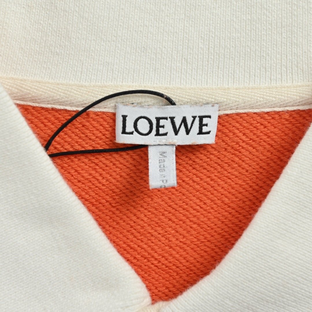 Loewe Striped Lapel Polo Sweatshirt Sunrise TO Sunset Embroidered Gradient Polo C Unisex - Image 6