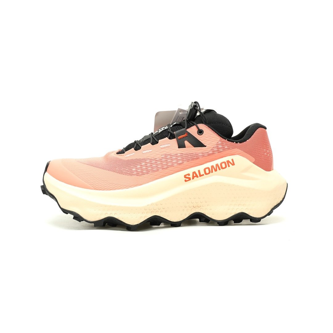 Salomon Ultra Glides 3 Trail Running Logo Deep Blue Bright Orange