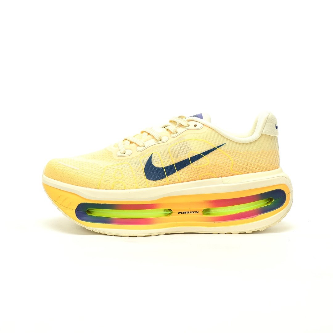Nike Vomero Premium Top-level Series Low-cut Lightweight Thick-soled Lemon Yellow Blue