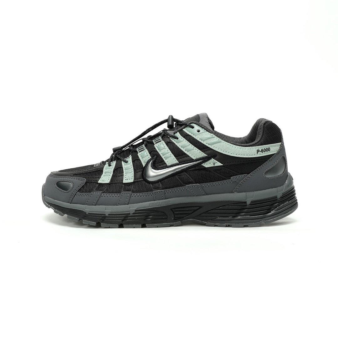Nike P-6000 Premium Series OF Low-top Retro Dad Style Coal Black Green