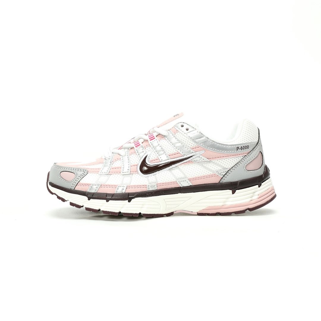 Nike P-6000 Premium Series OF Low-top Retro Dad Style Silver Gray Pink