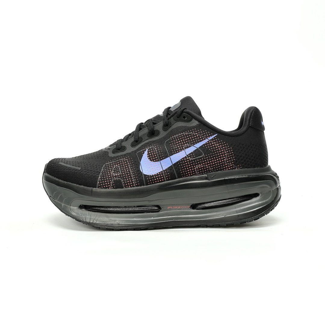 Nike Vomero Premium Top-level Series Low-cut Lightweight Thick-soled Black Pink And Purple
