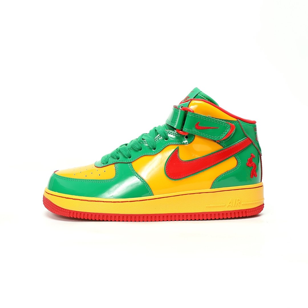 Nike Air Force 1 Mid Concrete Boys Green Yellow